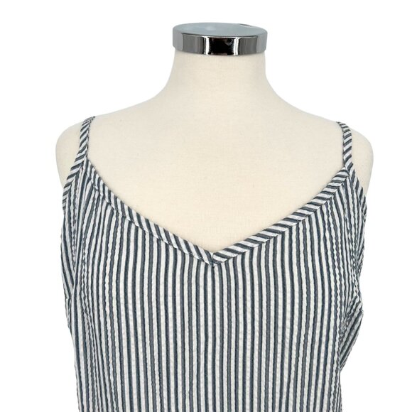 Market & Spruce Striped Maxi Sun Dress Blue White Size 2X NWT - Picture 3 of 11